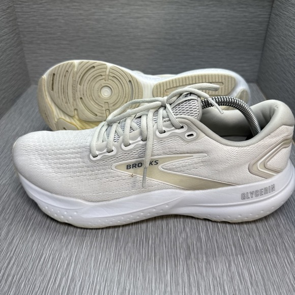 Brooks Glycerin 21 Men's Running Shoes White Size 11 Cushioned Neutral Trainer - Picture 1 of 10